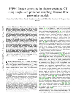 PPFM: Image denoising in photon-counting CT using single-step posterior
  sampling Poisson flow generative models