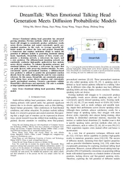 DreamTalk: When Expressive Talking Head Generation Meets Diffusion
  Probabilistic Models