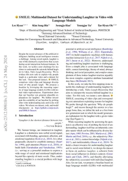 SMILE: Multimodal Dataset for Understanding Laughter in Video with
  Language Models