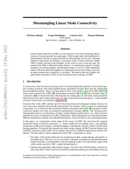 Disentangling Linear Mode-Connectivity