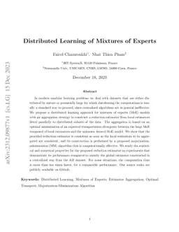 Optimal Transport Aggregation for Distributed Mixture-of-Experts