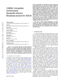 CABBA: Compatible Authenticated Bandwidth-efficient Broadcast protocol
  for ADS-B