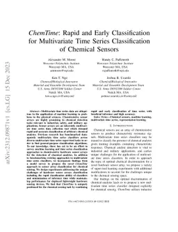 ChemTime: Rapid and Early Classification for Multivariate Time Series
  Classification of Chemical Sensors
