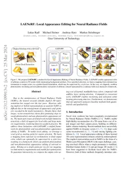 LAENeRF: Local Appearance Editing for Neural Radiance Fields