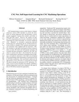 CNC-Net: Self-Supervised Learning for CNC Machining Operations