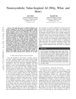 Neurosymbolic Value-Inspired AI (Why, What, and How)