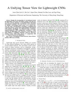 A Unifying Tensor View for Lightweight CNNs