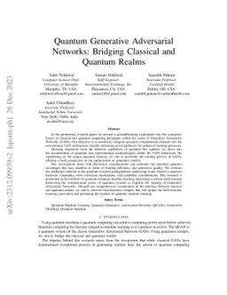 Quantum Generative Adversarial Networks: Bridging Classical and Quantum
  Realms