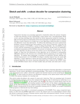 Sketch and shift: a robust decoder for compressive clustering