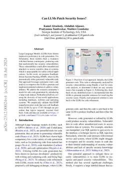 Can LLMs Patch Security Issues?