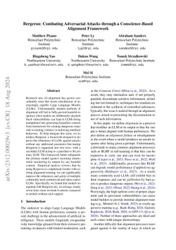 Bergeron: Combating Adversarial Attacks through a Conscience-Based
  Alignment Framework