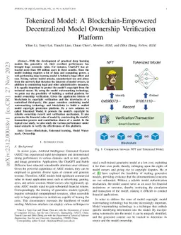 Tokenized Model: A Blockchain-Empowered Decentralized Model Ownership
  Verification Platform