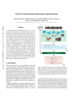 LEAP: LLM-Generation of Egocentric Action Programs