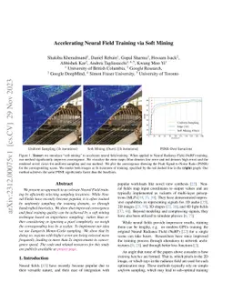 Accelerating Neural Field Training via Soft Mining