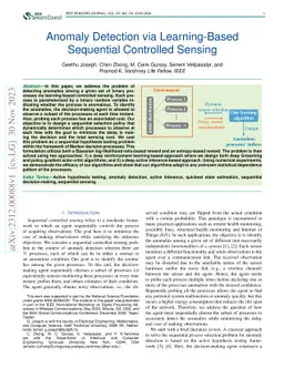 Anomaly Detection via Learning-Based Sequential Controlled Sensing