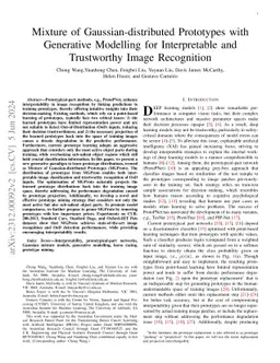 Mixture of Gaussian-distributed Prototypes with Generative Modelling for Interpretable and Trustworthy Image Recognition