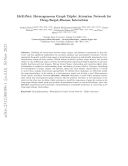HeTriNet: Heterogeneous Graph Triplet Attention Network for
  Drug-Target-Disease Interaction