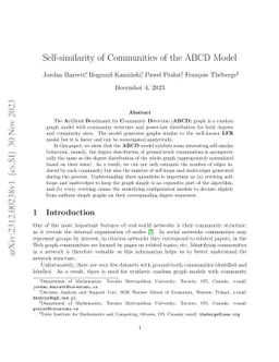 Self-similarity of Communities of the ABCD Model