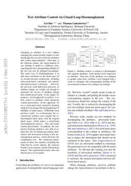 Text Attribute Control via Closed-Loop Disentanglement