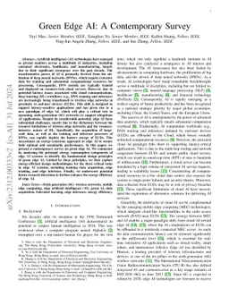 Green Edge AI: A Contemporary Survey