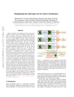 Manipulating the Label Space for In-Context Classification