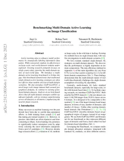 Benchmarking Multi-Domain Active Learning on Image Classification