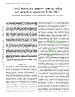 Local monotone operator learning using non-monotone operators: MnM-MOL