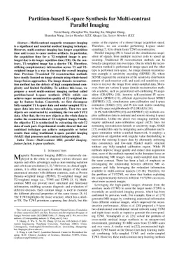 Partition-based K-space Synthesis for Multi-contrast Parallel Imaging