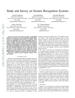 Study and Survey on Gesture Recognition Systems