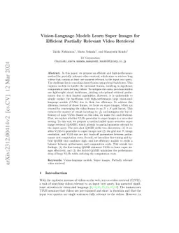 Vision-Language Models Learn Super Images for Efficient Partially
  Relevant Video Retrieval