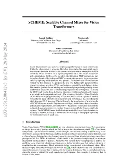 SCHEME: Scalable Channel Mixer for Vision Transformers