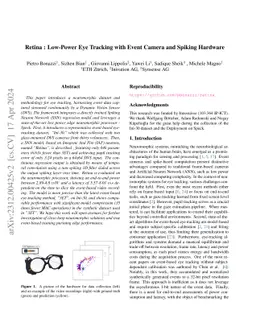 Retina : Low-Power Eye Tracking with Event Camera and Spiking Hardware