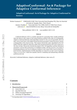 AdaptiveConformal: An R Package for Adaptive Conformal Inference
