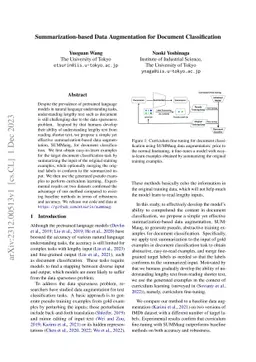Summarization-based Data Augmentation for Document Classification