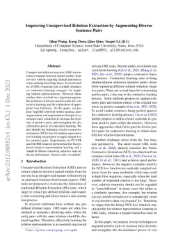 Improving Unsupervised Relation Extraction by Augmenting Diverse
  Sentence Pairs