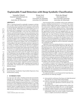 Explainable Fraud Detection with Deep Symbolic Classification