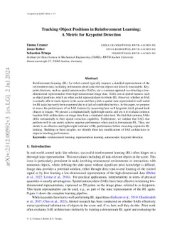 Tracking Object Positions in Reinforcement Learning: A Metric for
  Keypoint Detection (extended version)