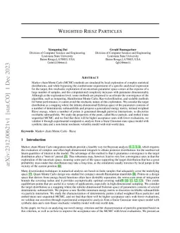 Weighted Riesz Particles