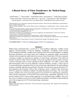 A Recent Survey of Vision Transformers for Medical Image Segmentation
