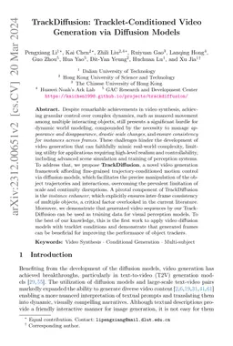 TrackDiffusion: Tracklet-Conditioned Video Generation via Diffusion
  Models