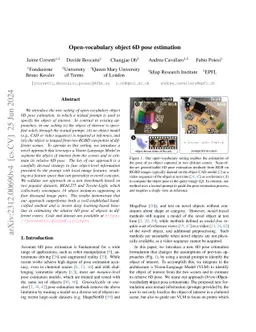 Open-vocabulary object 6D pose estimation