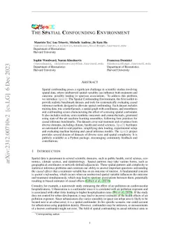 SpaCE: The Spatial Confounding Environment