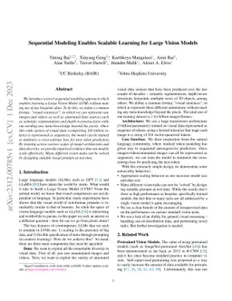Sequential Modeling Enables Scalable Learning for Large Vision Models