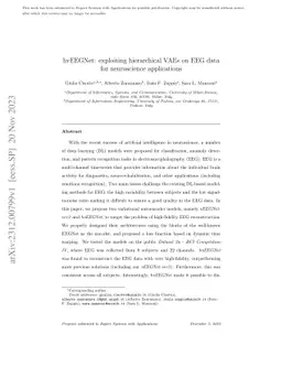 hvEEGNet: exploiting hierarchical VAEs on EEG data for neuroscience
  applications