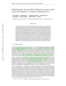 Empowering Autonomous Driving with Large Language Models: A Safety
  Perspective