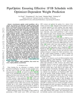 PipeOptim: Ensuring Effective 1F1B Schedule with Optimizer-Dependent Weight Prediction