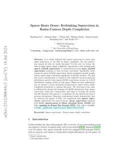 Sparse Beats Dense: Rethinking Supervision in Radar-Camera Depth
  Completion