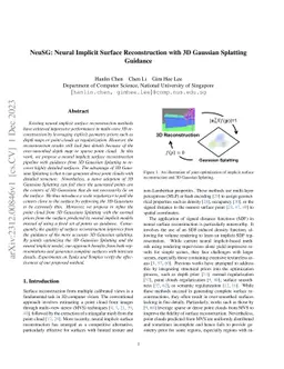 NeuSG: Neural Implicit Surface Reconstruction with 3D Gaussian Splatting Guidance