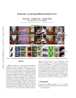 DeepCache: Accelerating Diffusion Models for Free