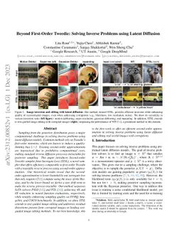 Beyond First-Order Tweedie: Solving Inverse Problems using Latent
  Diffusion